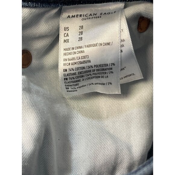 American Eagle mens size 28 airflex + denim jean shorts Distressed pre-owned - Picture 12 of 16